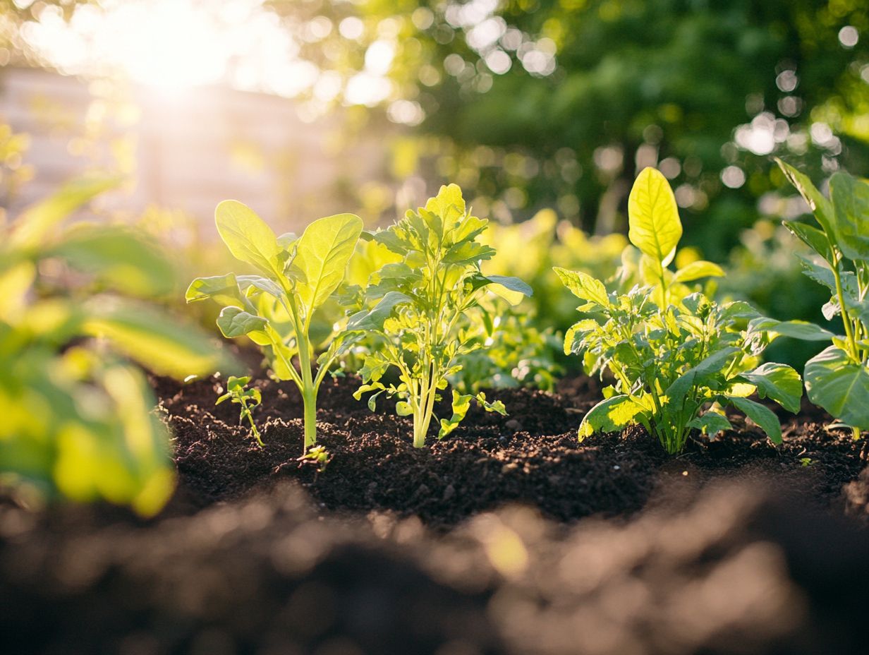 Mustard plants in a field