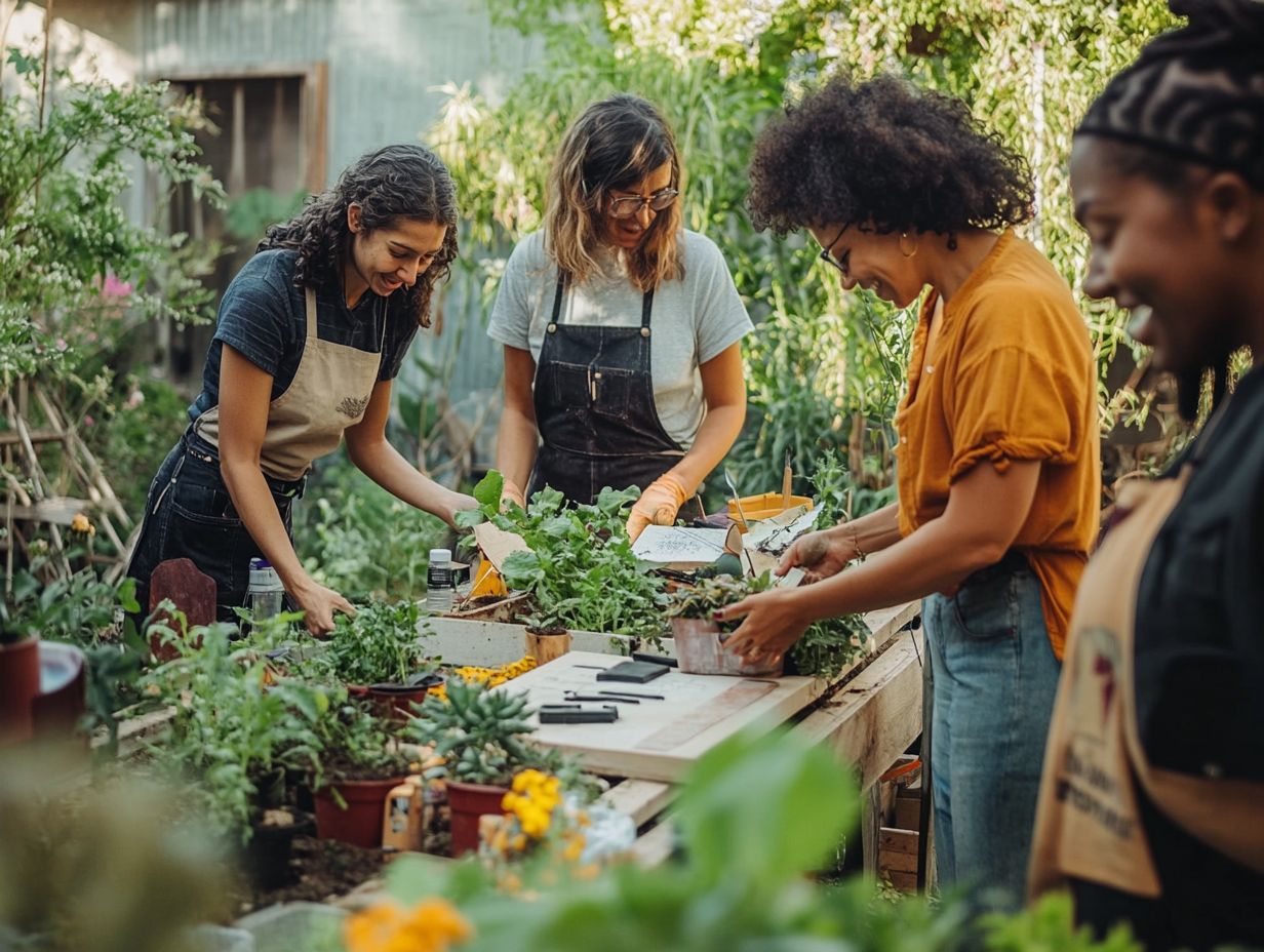 A group of participants engaged in a permaculture workshop