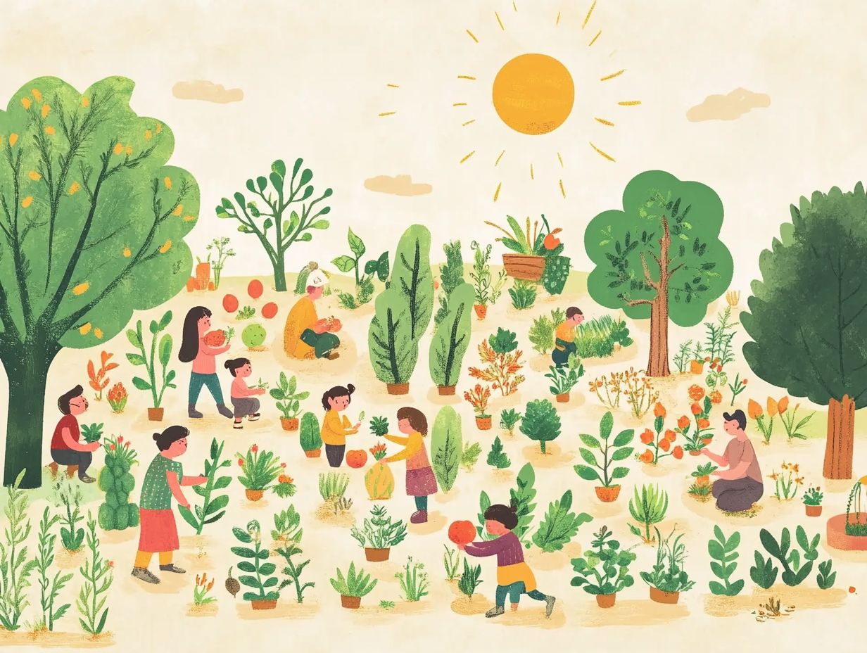 An illustrative guide to Frequently Asked Questions about community food forests.