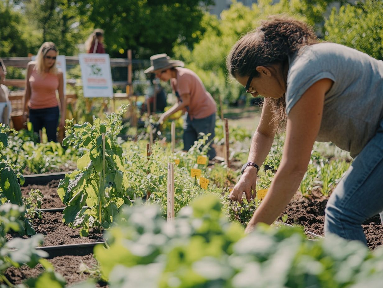 A permaculture garden illustrating the impact of sustainable practices on the environment