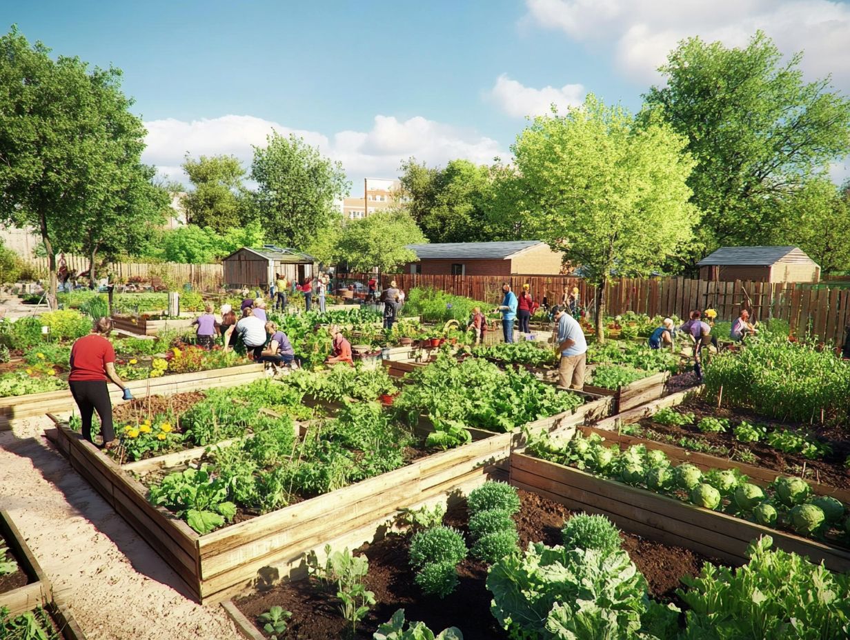 Image showcasing successful community gardens