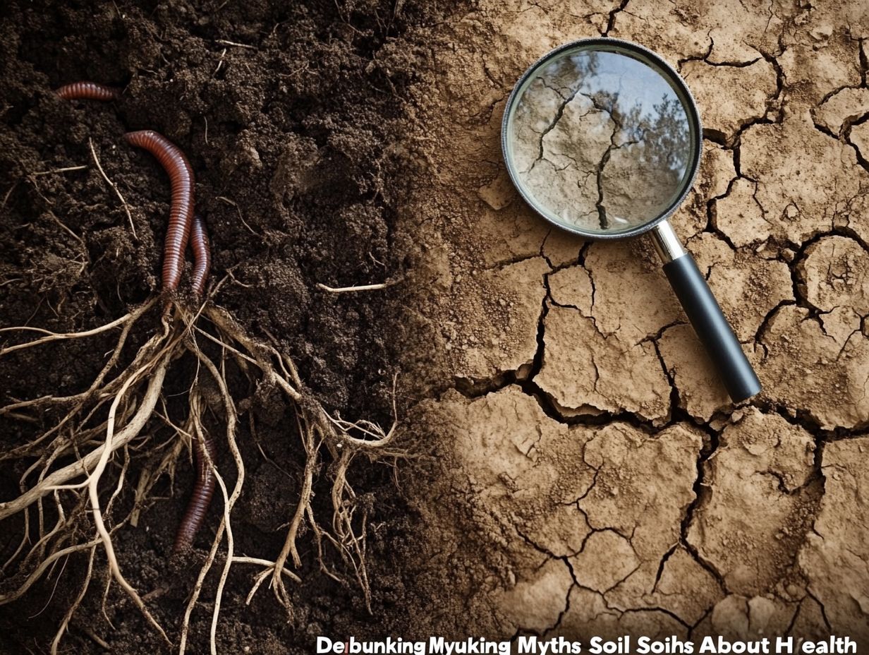 Visual representation of key takeaways on soil health myths.