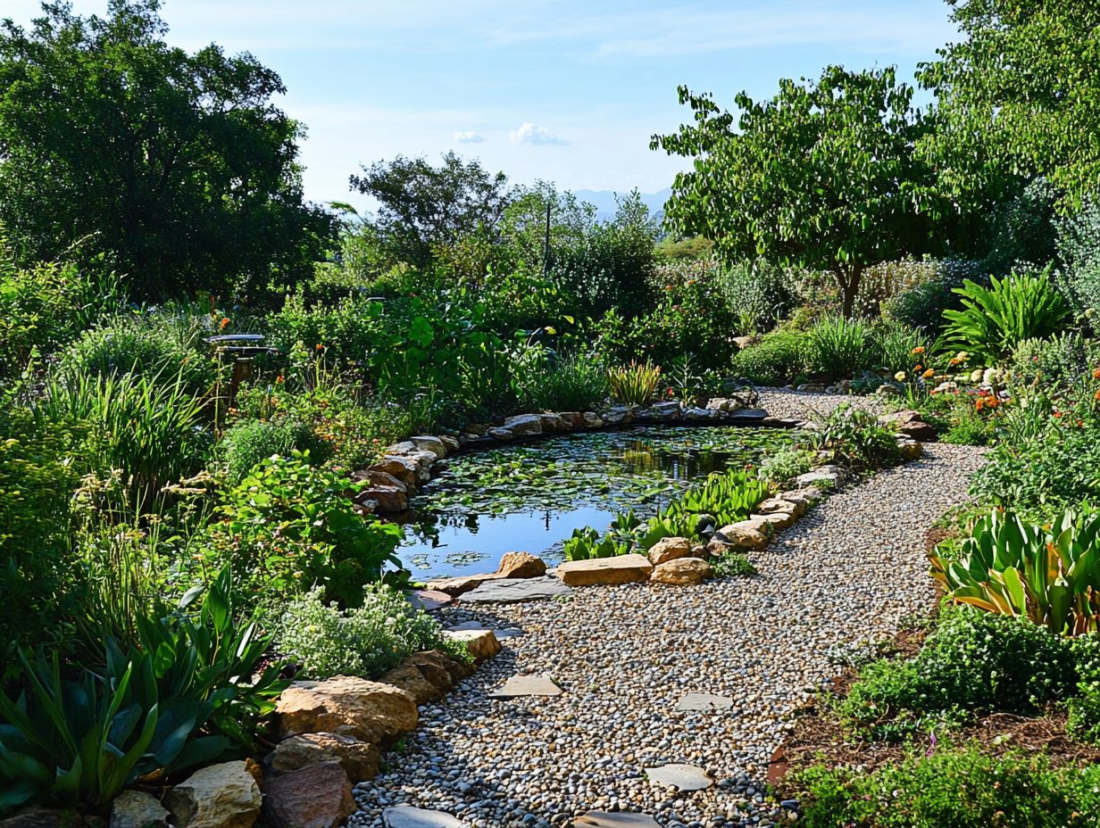 Image showing five tips for building water-sensitive landscapes.