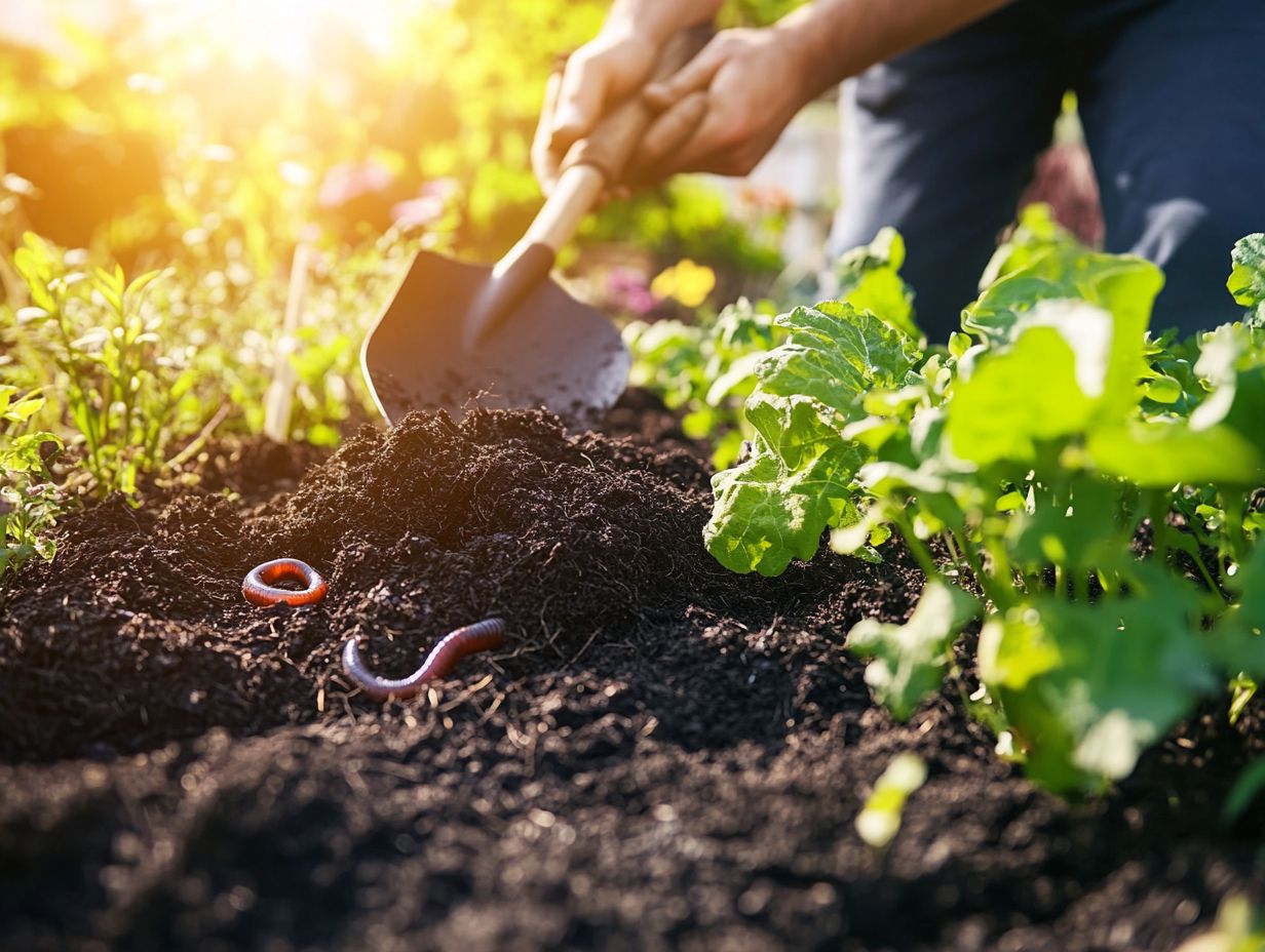 Illustration of the harmful effects of deep tilling on soil organic content