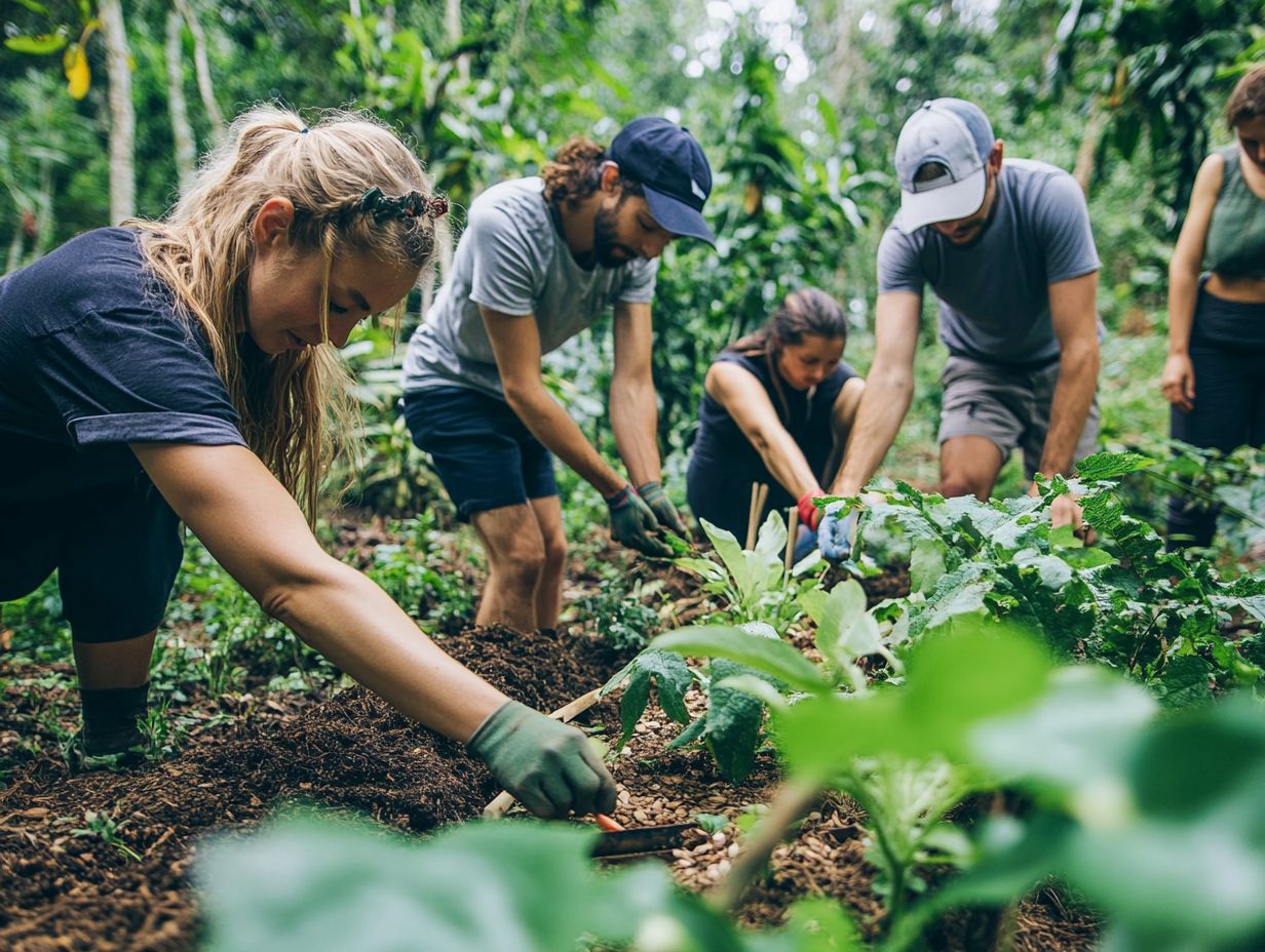 Visual summary of fun permaculture activities