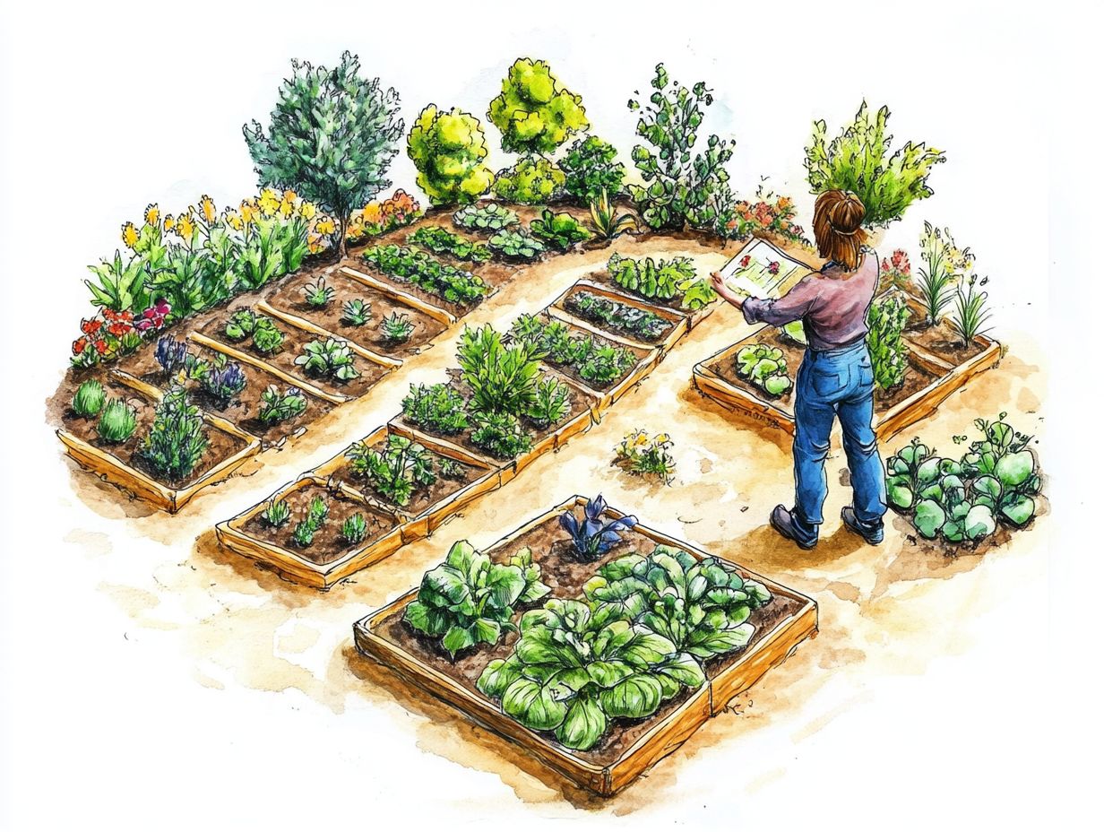 Illustration of permaculture design in varying environments