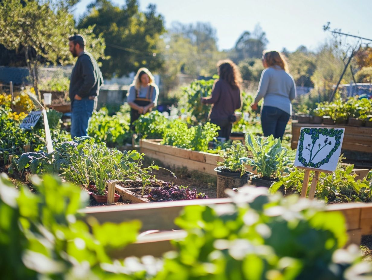 An illustration of permaculture practices promoting sustainability in communities.