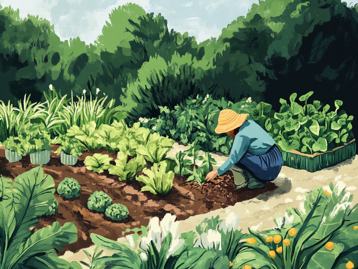 An illustration depicting the future of food sovereignty in permaculture