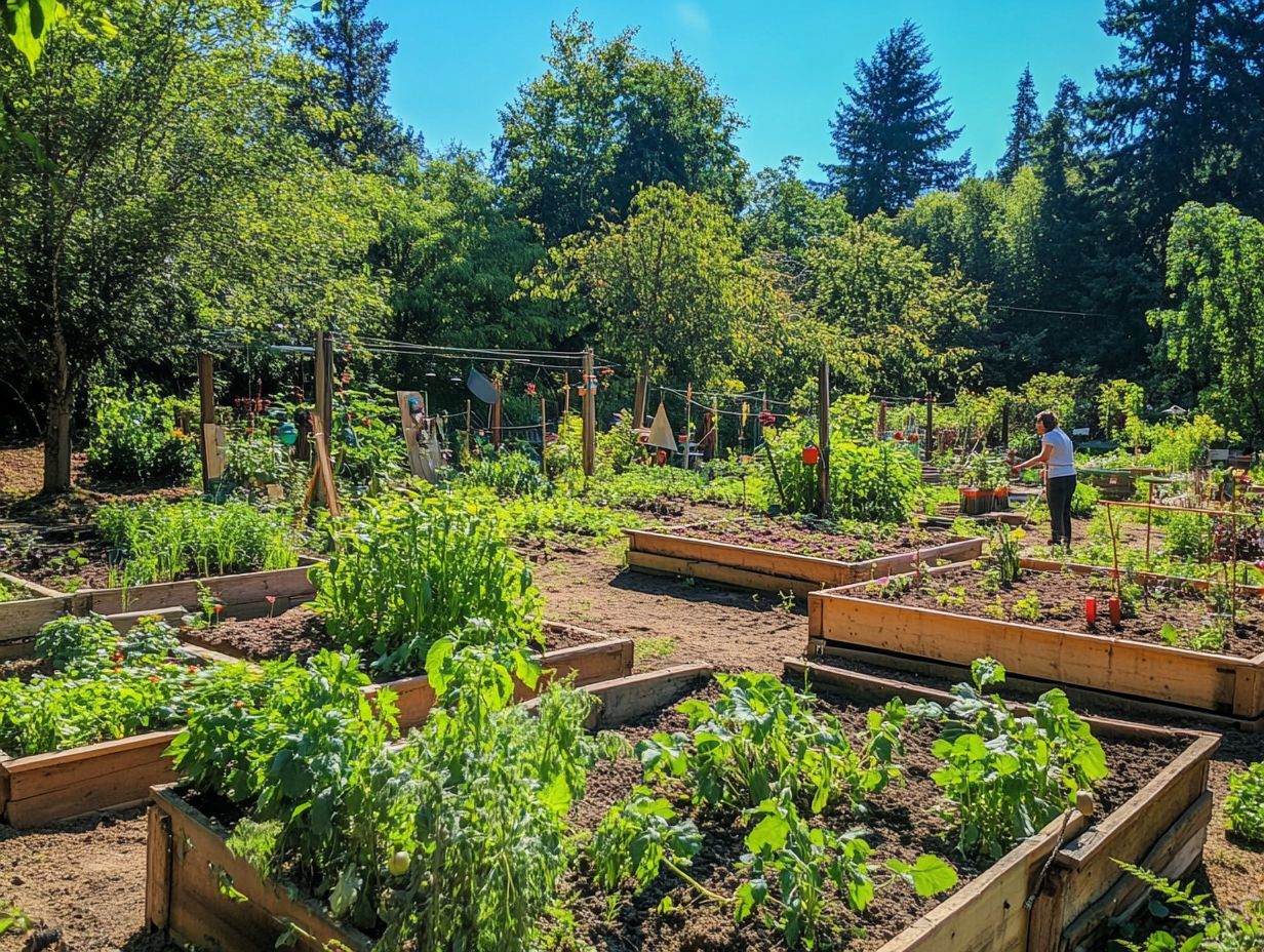 Illustration showing the benefits of implementing permaculture design in gardening