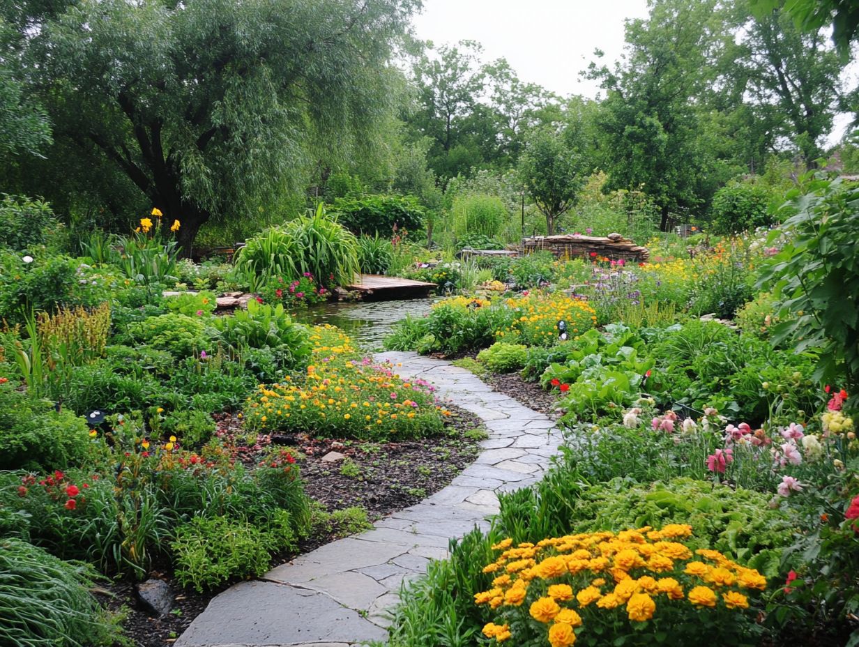 Diagram showing the balance of aesthetics and function in permaculture