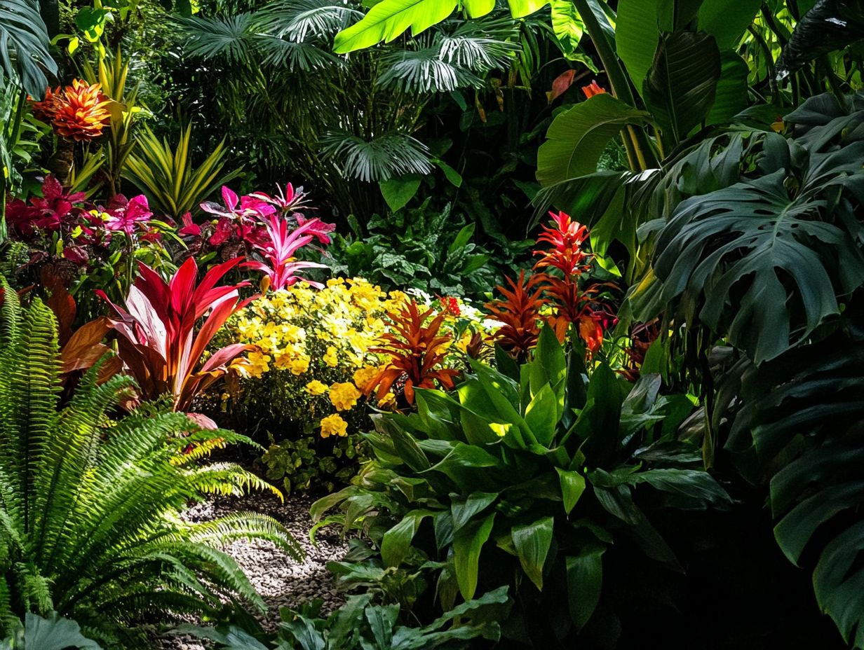 Beautiful Layers and Textures in a Rainforest Garden