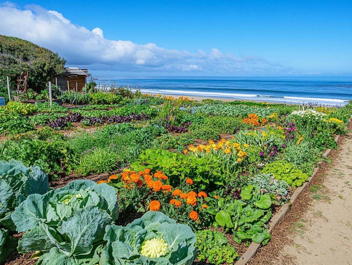 Illustration of frequently asked questions on coastal permaculture gardens