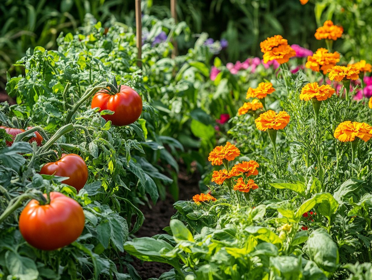 Illustration showing key takeaways on companion planting