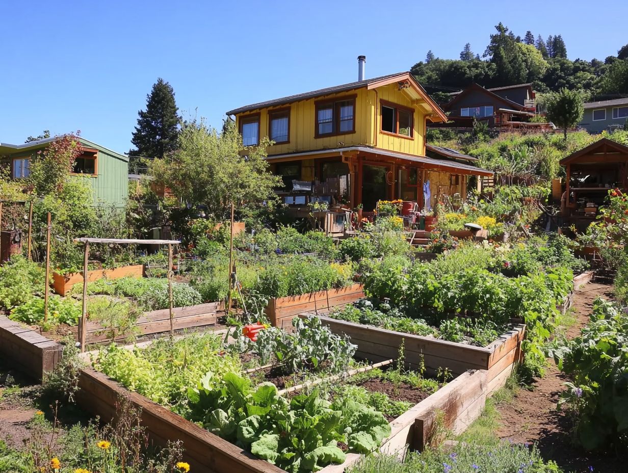 Image illustrating year-round food production in permaculture.