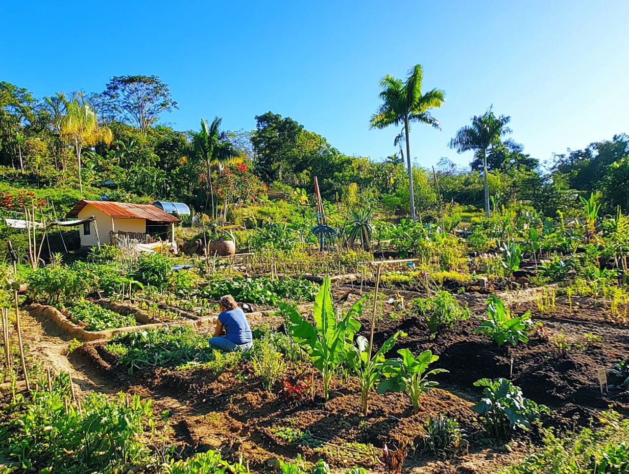 Diagram of permaculture practices for combating climate change