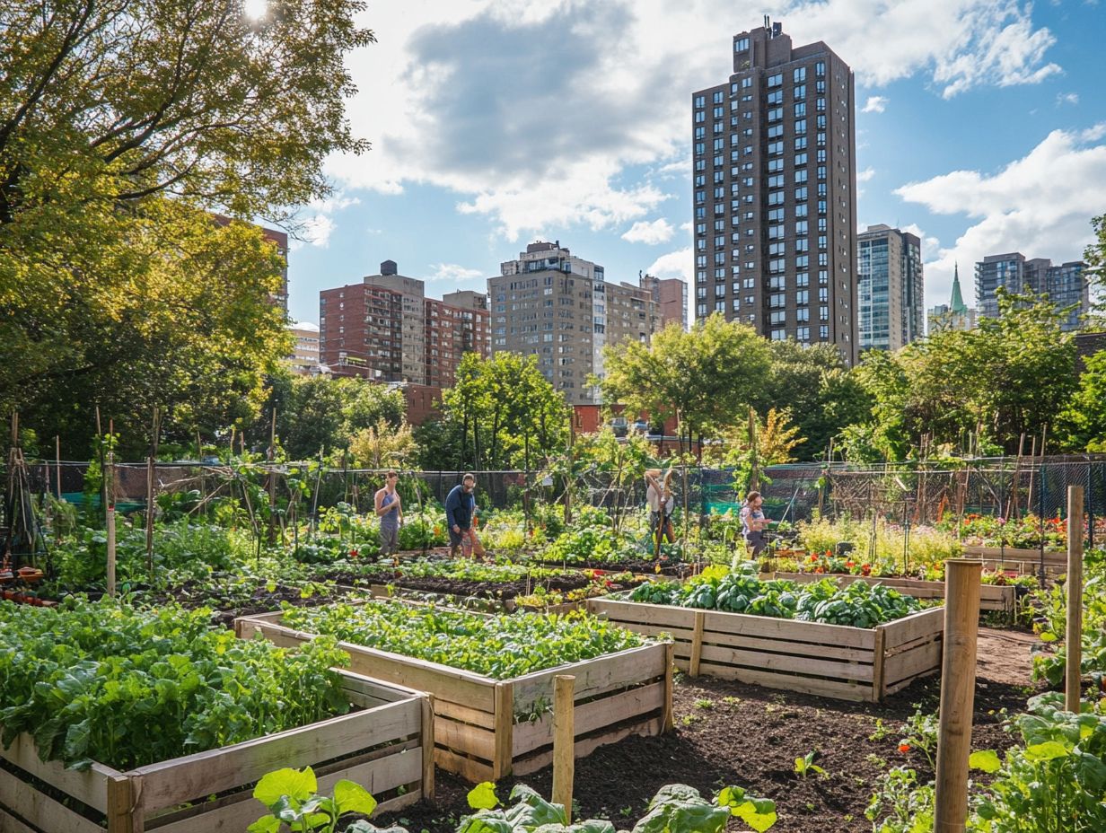 A vibrant community garden demonstrating sustainable practices