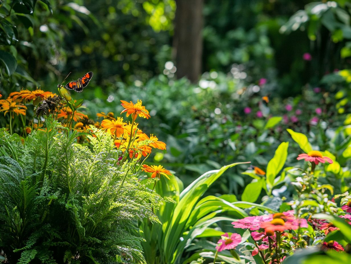 A vibrant pest-friendly garden