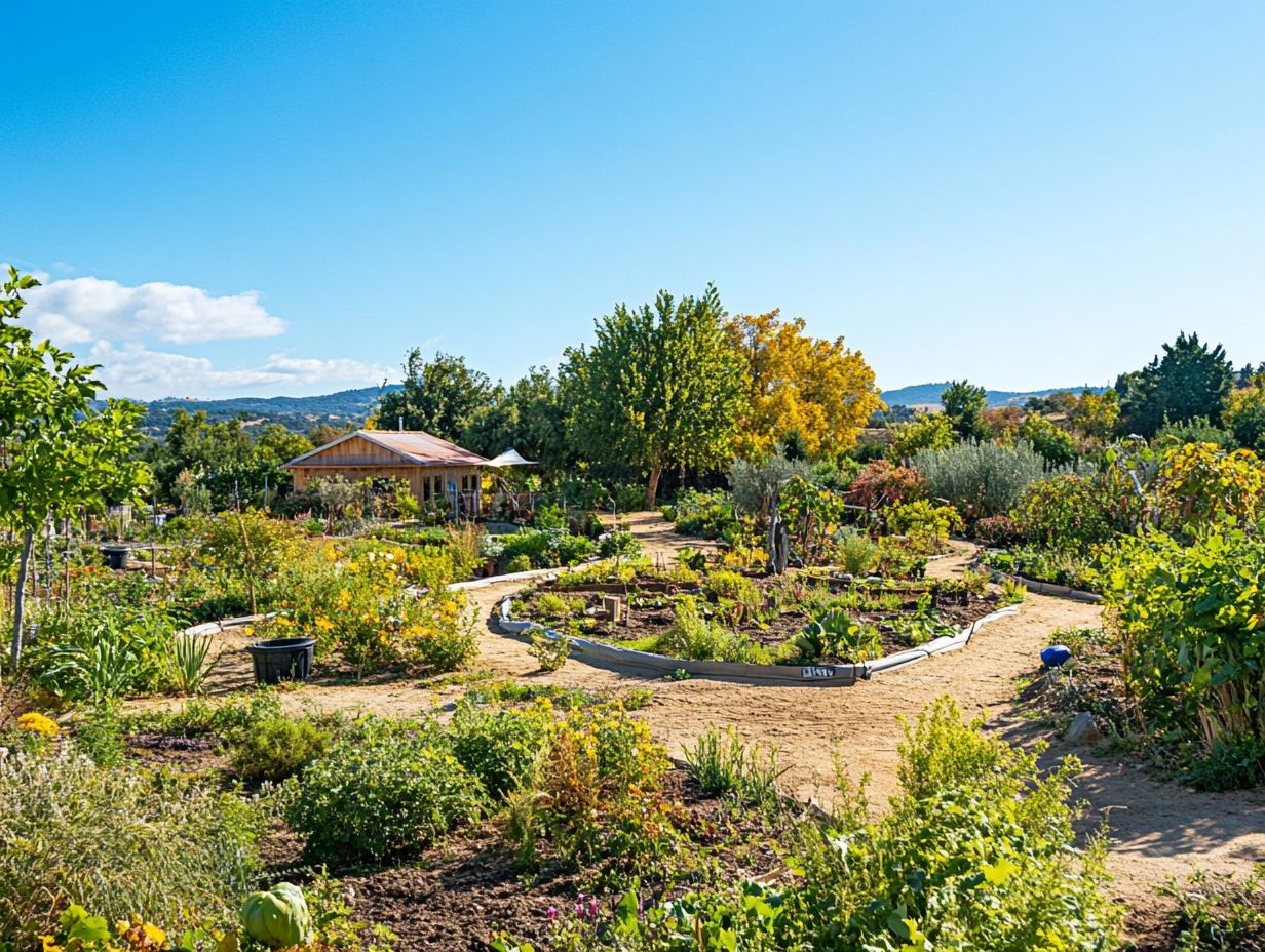 Demonstration of effective water management techniques in permaculture