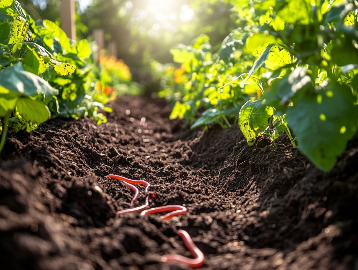 Illustration showing techniques for minimizing soil disturbance in permaculture.