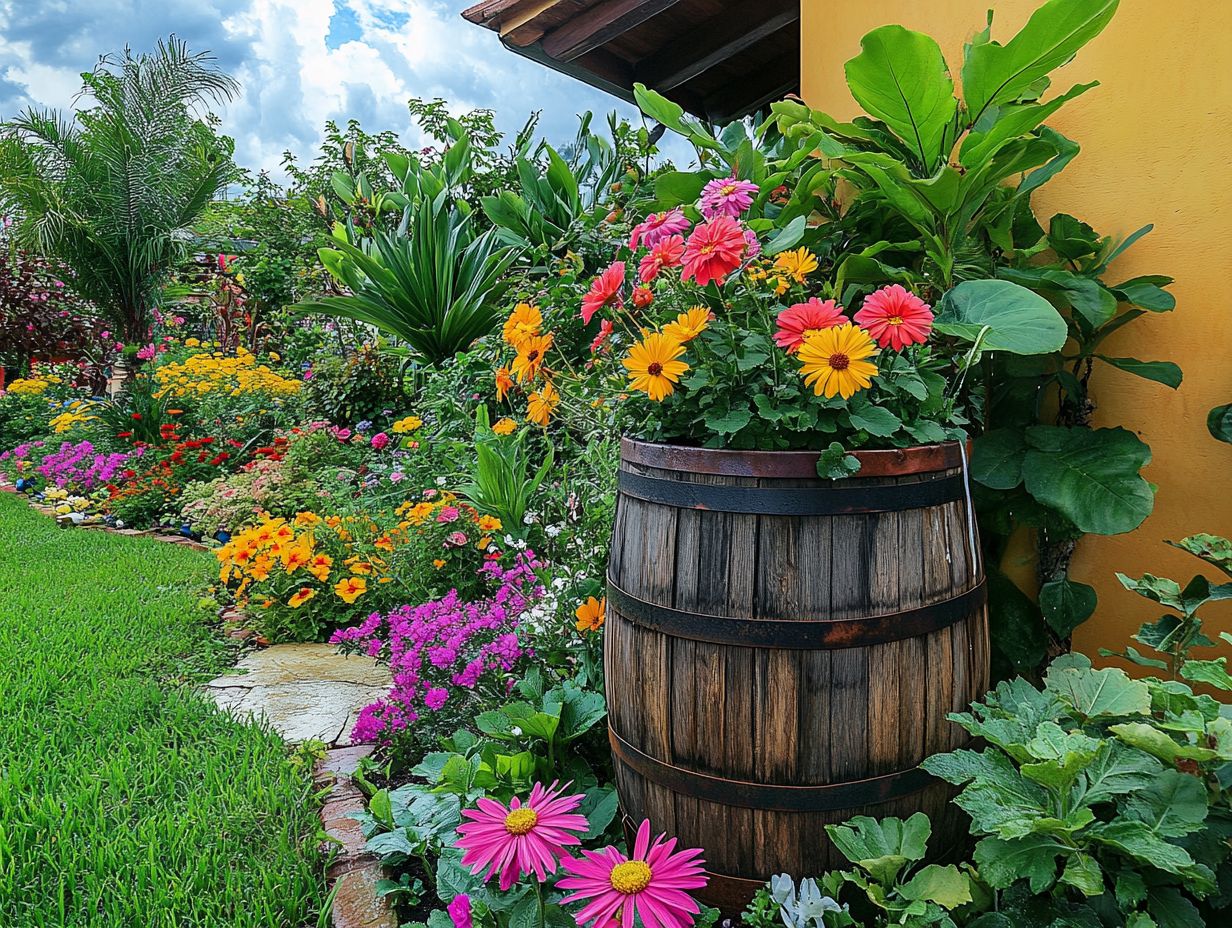 A clean rain barrel setup with tips for maintenance