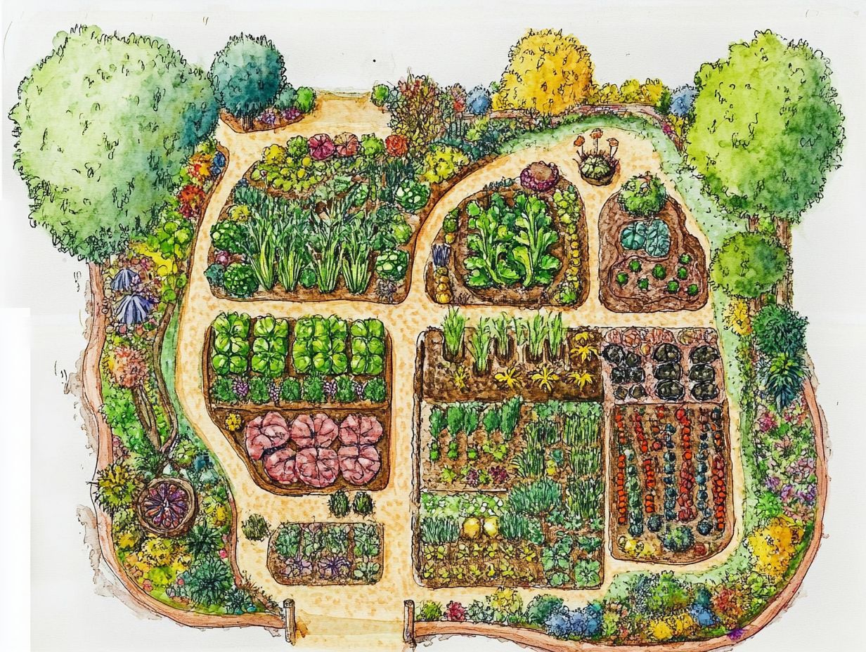 An illustration explaining a permaculture design plan