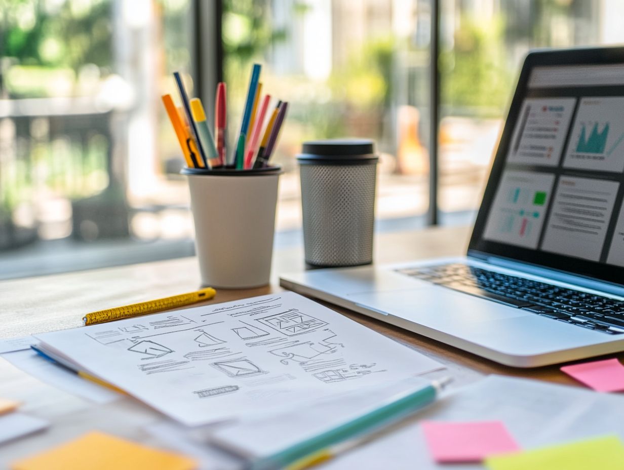 Visual example of choosing layout and format for design diagrams