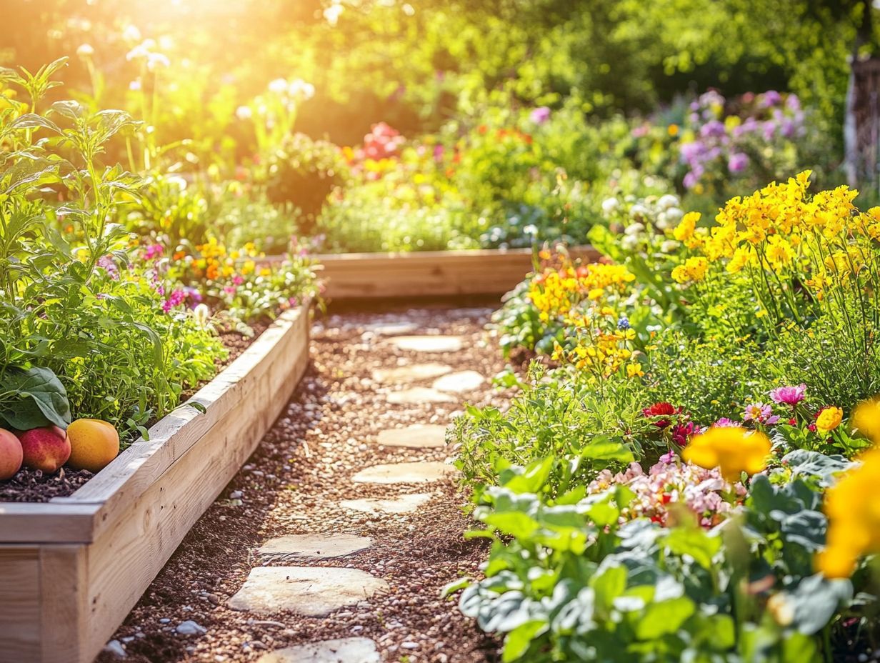 Diagram illustrating key takeaways for cultivating an edible landscape