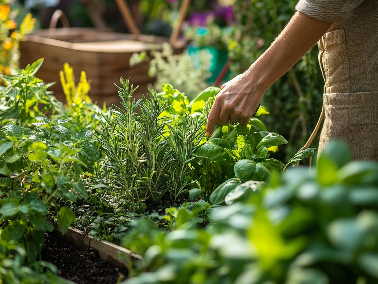 Common herbal plants showcasing unique characteristics and applications