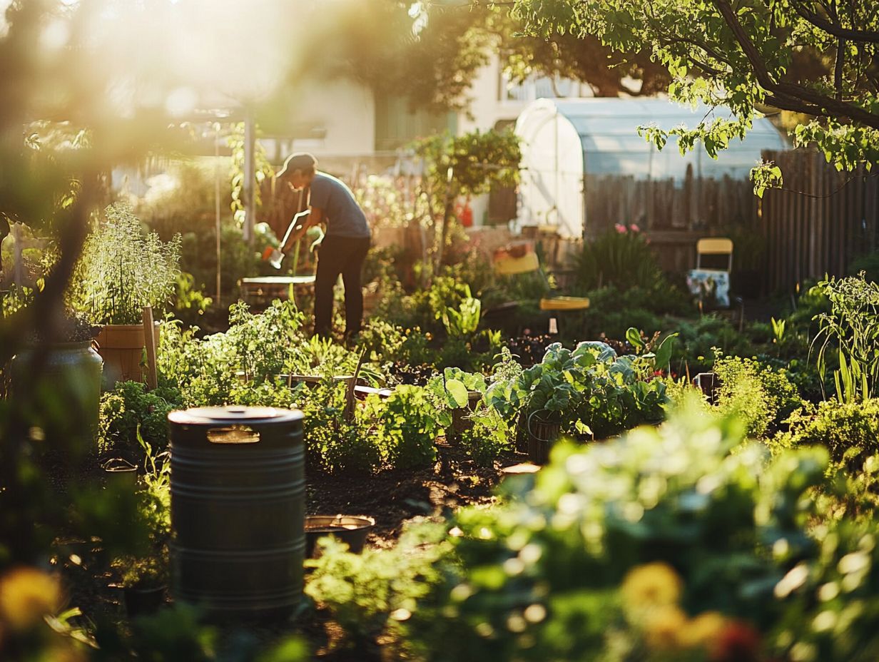 Image depicting sustainable gardening techniques for conserving water