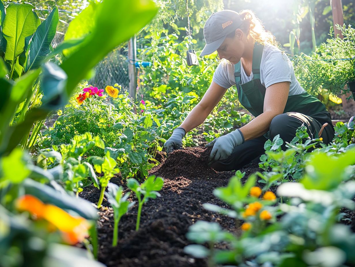 Diagram on methods for managing soil health in permaculture