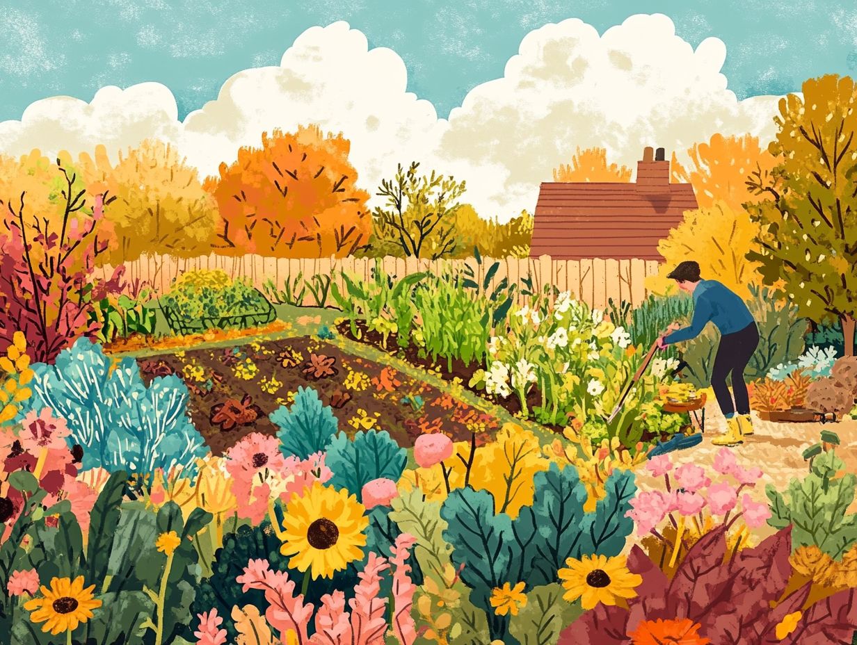 Infographic showing key takeaways on seasonal changes in permaculture