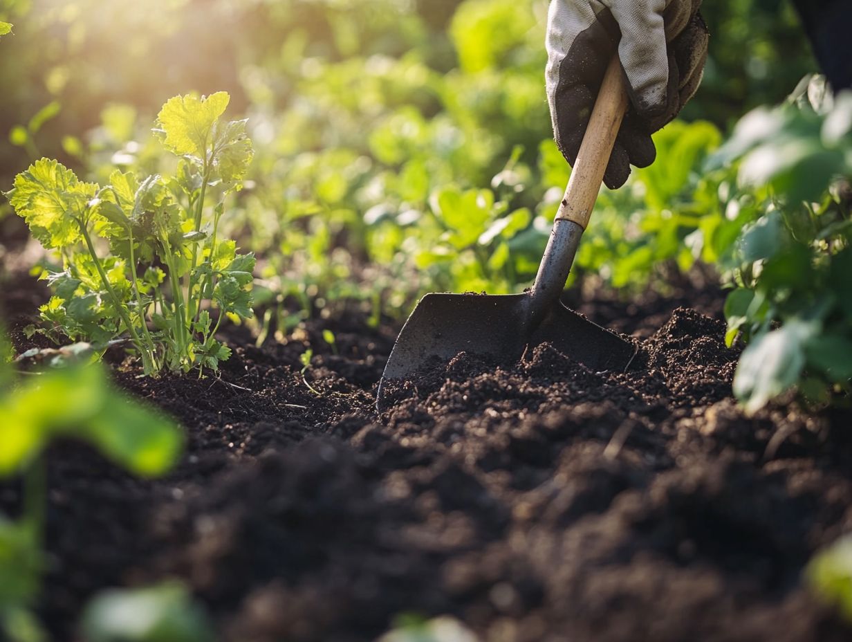 Image depicting organic and chemical solutions for soil health