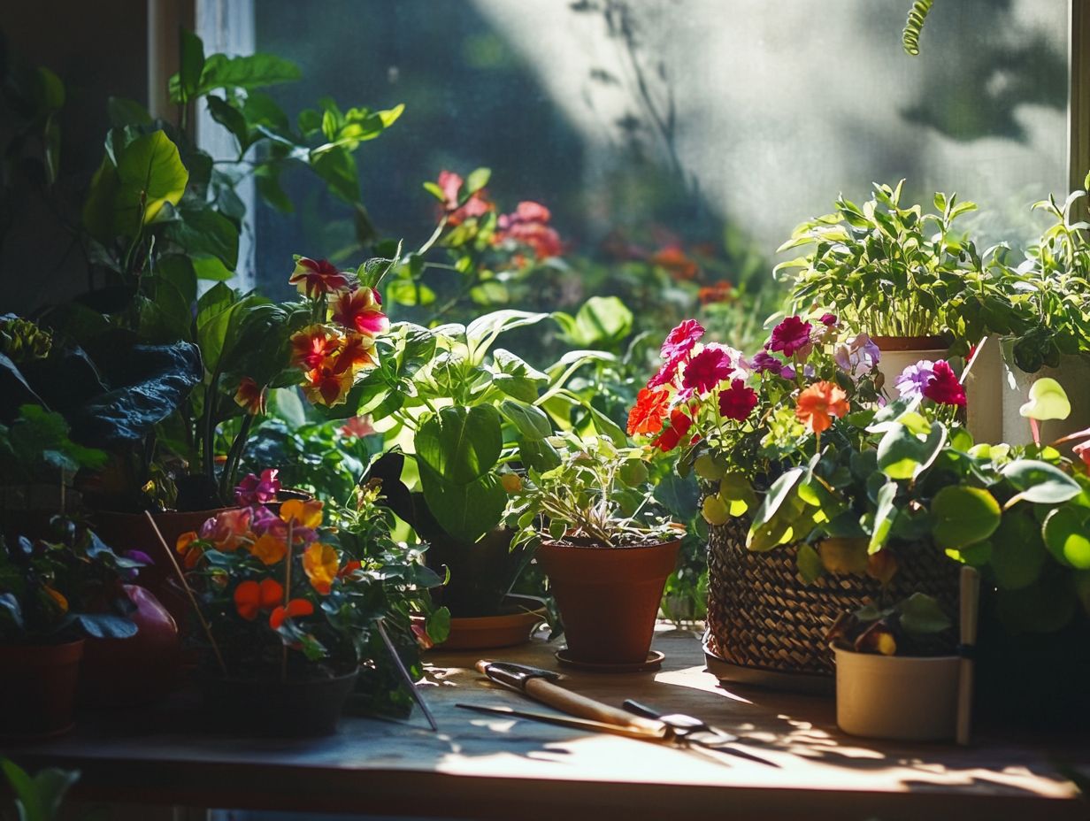 What factors should I consider when selecting plants for container gardening?