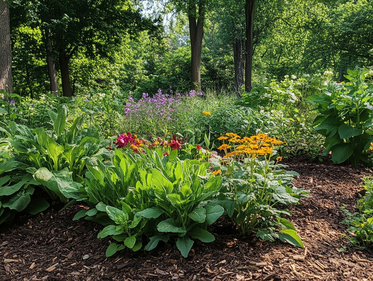 A variety of mulch types, including organic and inorganic options.