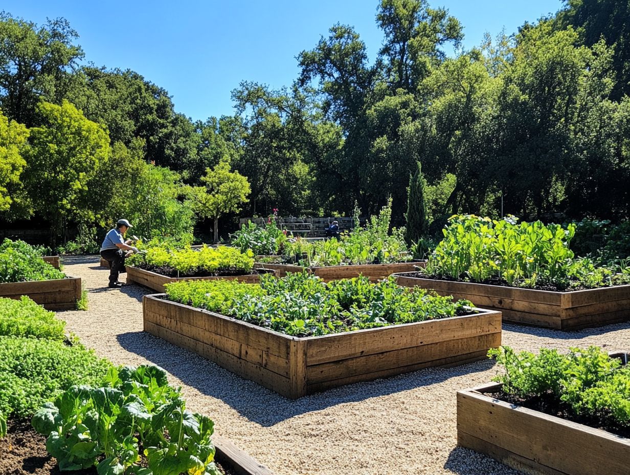 Illustration of Step-by-Step Instructions for Creating Raised Beds