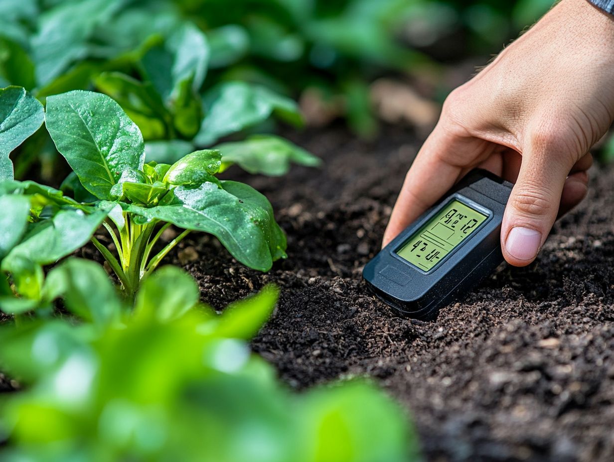 Infographic showing key takeaways for using soil moisture meters