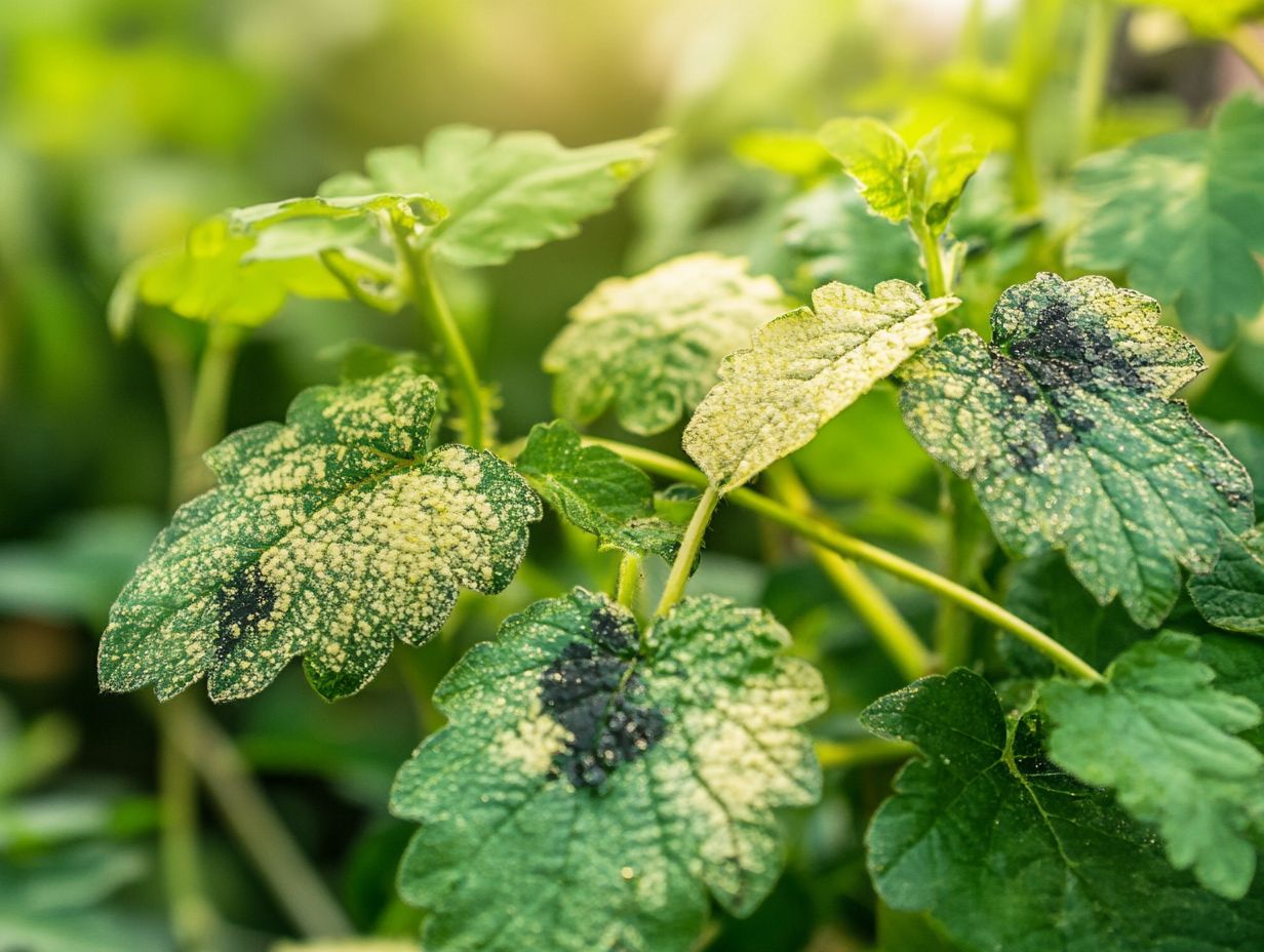 Image showing powdery mildew on a plant's leaves