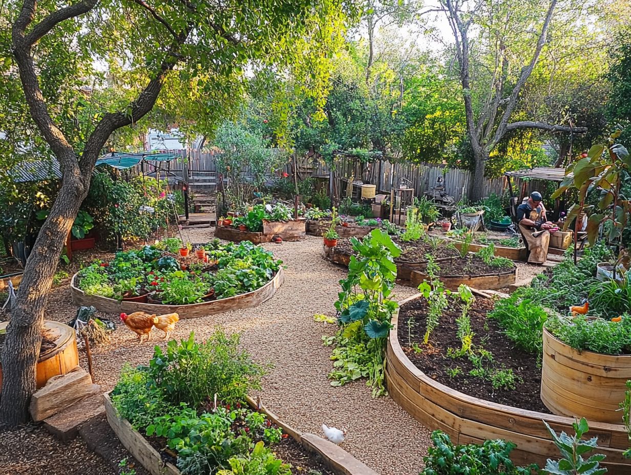 Image of permaculture design examples in urban settings