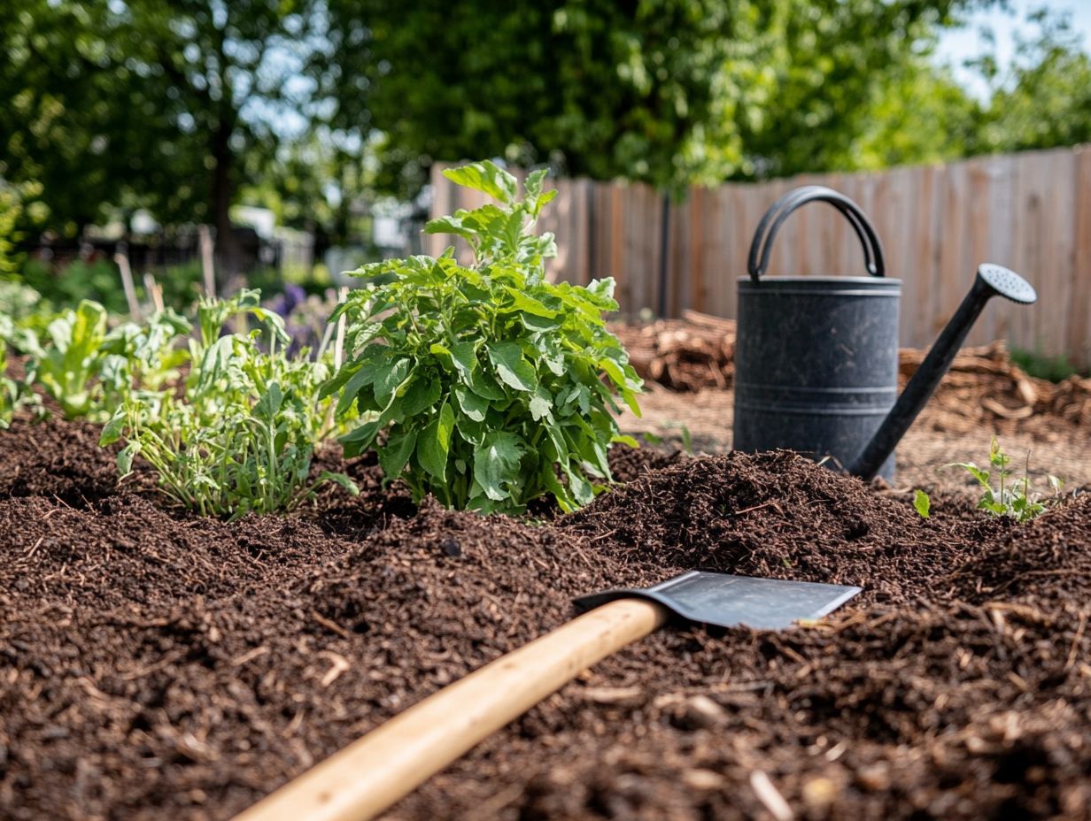 Illustration showing the key takeaways of soil layering in gardening.