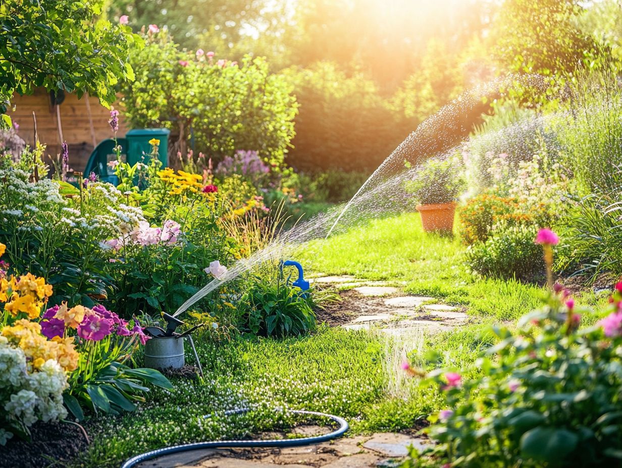 Drip Tape irrigation system in a garden