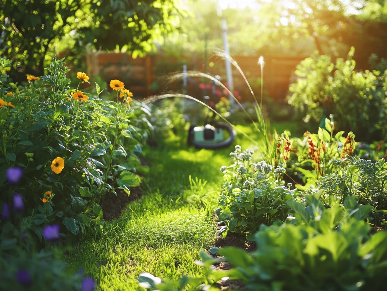 A variety of irrigation systems suitable for home gardens