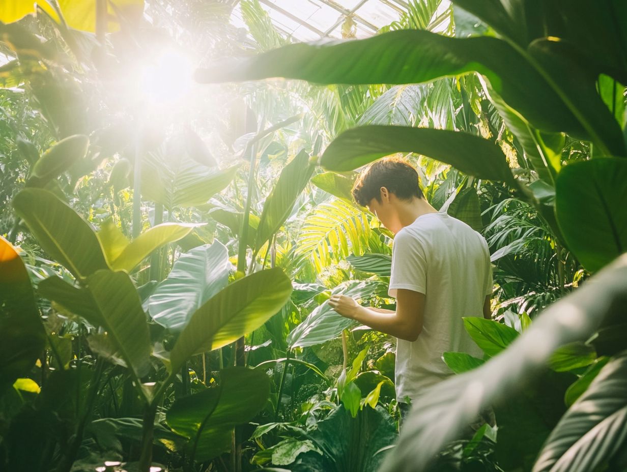 A vibrant garden ecosystem showing healthy plants