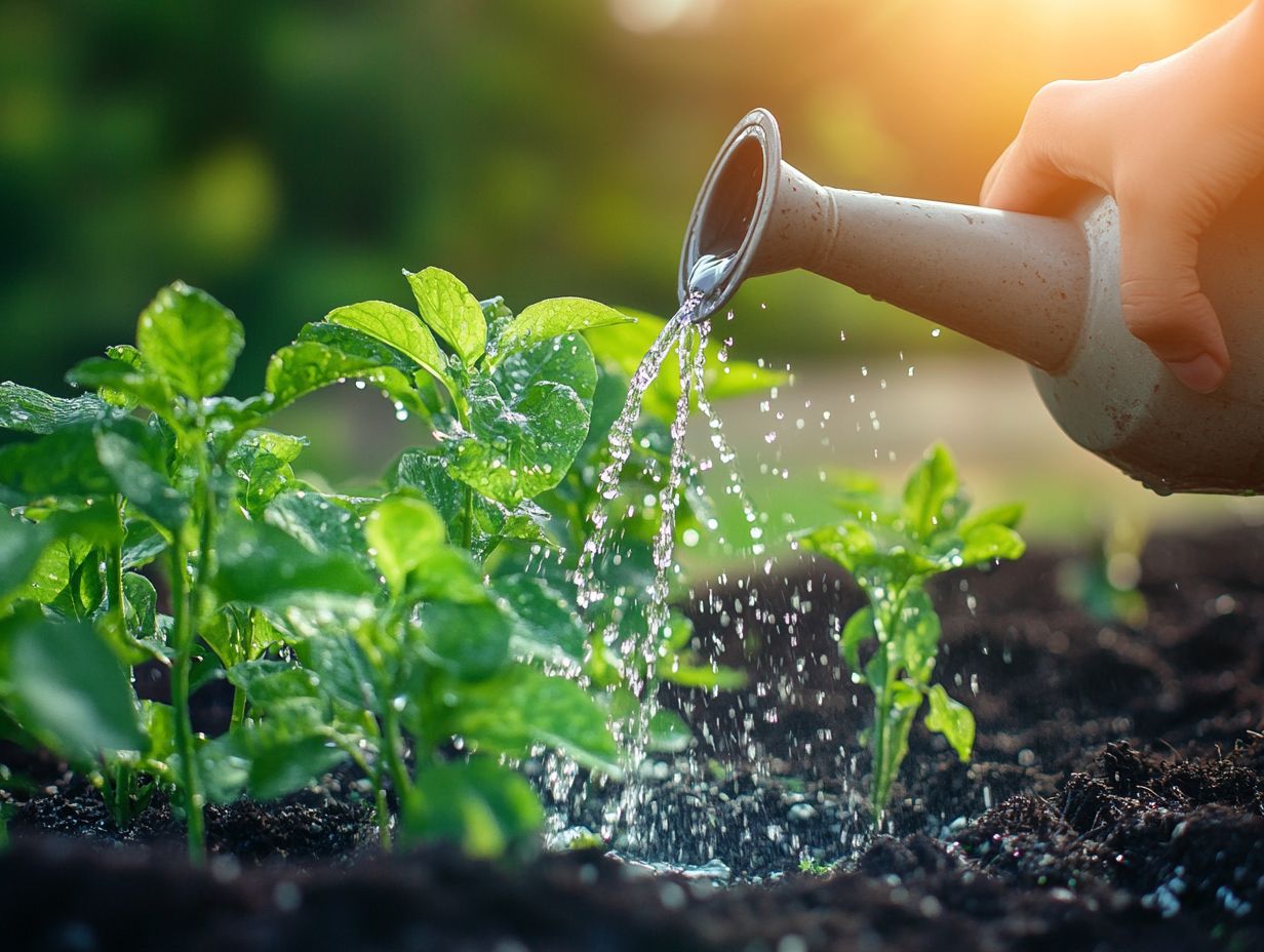 Why is it important to water plants at the right time?