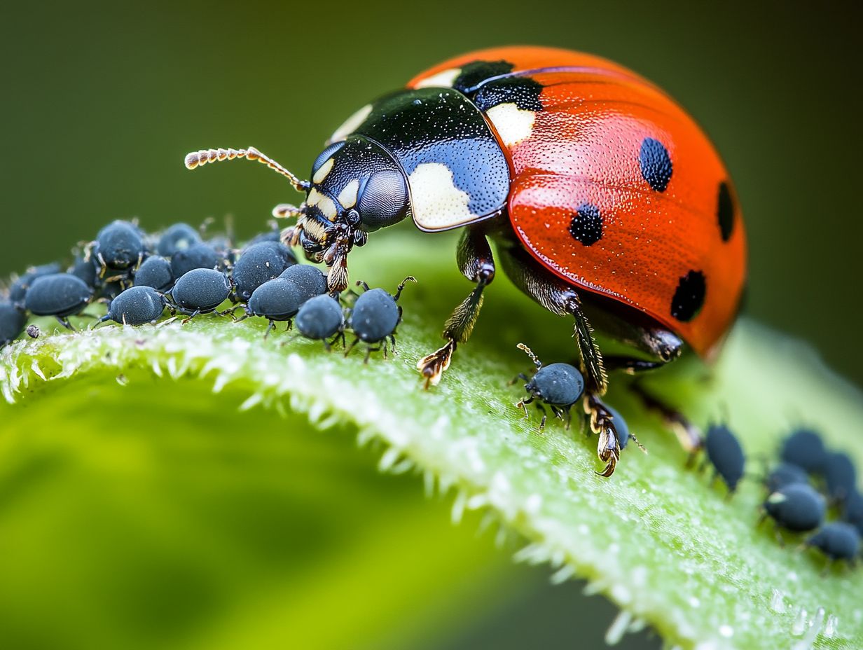 An infographic illustrating the role of ladybugs in pest control