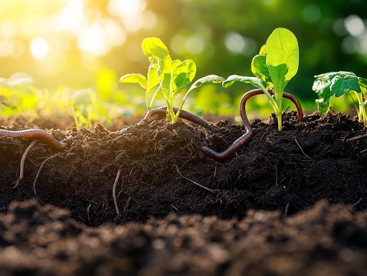 Illustration showing the effects of soil degradation on climate change.