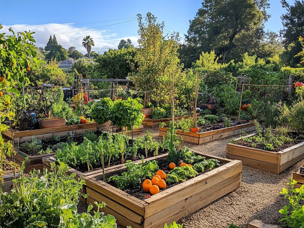 A vibrant permaculture farm showcasing sustainable techniques in Tasmania.