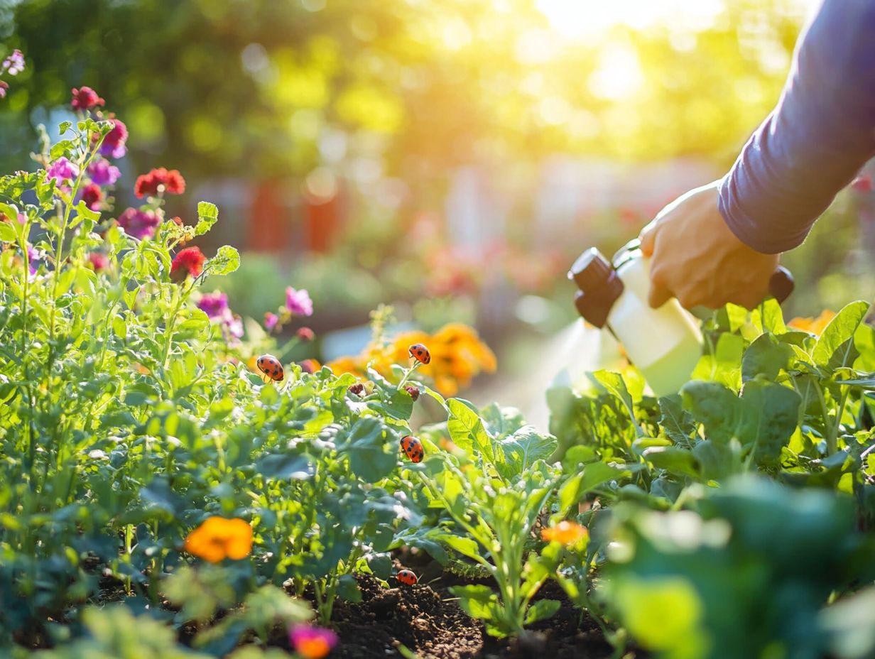 Visual summary of key pest control techniques for vegetable gardens.