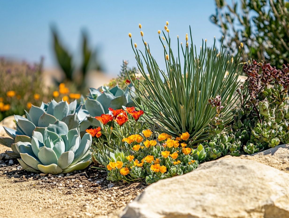 A beautiful garden demonstrating effective water conservation techniques.