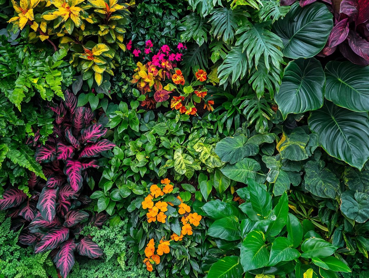 Colorful flowering plants attracting pollinators in permaculture spaces