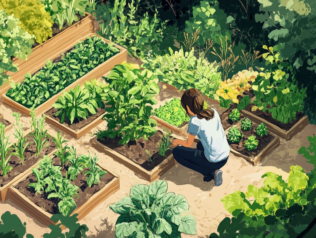 Illustration of common challenges in permaculture gardening